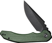 Civivi Bluetick Green Canvas Micarta (3.47" Black Stonewashed 14C28N) Folding Knife [C23050-3] - product view 1