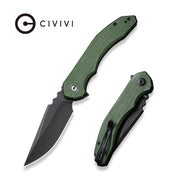 Civivi Bluetick Green Canvas Micarta (3.47" Black Stonewashed 14C28N) Folding Knife [C23050-3] - product view 7
