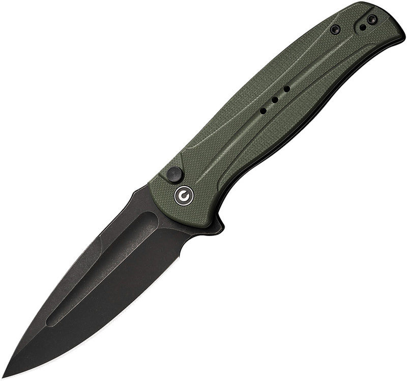 Civivi Incindie OD Green G10 (3.48" Black Stonewashed 14C28N) Folding Knife [C23053-2] - product view 1