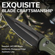 Civivi Incindie OD Green G10 (3.48" Black Stonewashed 14C28N) Folding Knife [C23053-2] - product view 6