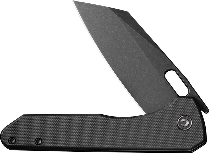 Civivi Nugz Black G10 (3.17" Black Stonewashed 14C28N) Folding Knife [C23060-1] - product view 3
