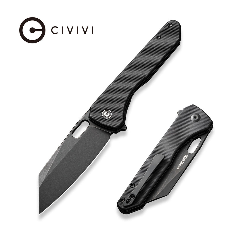 Civivi Nugz Black G10 (3.17" Black Stonewashed 14C28N) Folding Knife [C23060-1] - product view 5
