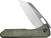 Civivi Nugz Green Canvas Micarta (3.17" Satin Finished 14C28N) Folding Knife [C23060-2] - product view 3