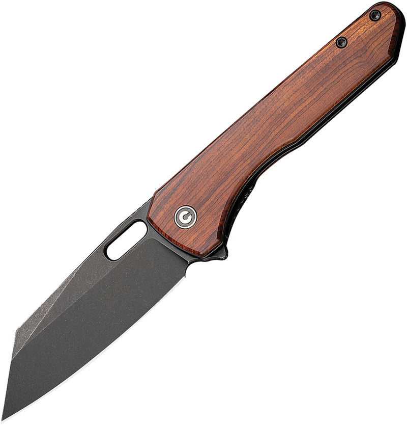 Civivi Nugz Guibourtia Wood (3.17" Black Stonewashed 14C28N) Folding Knife [C23060-3] - product view 1
