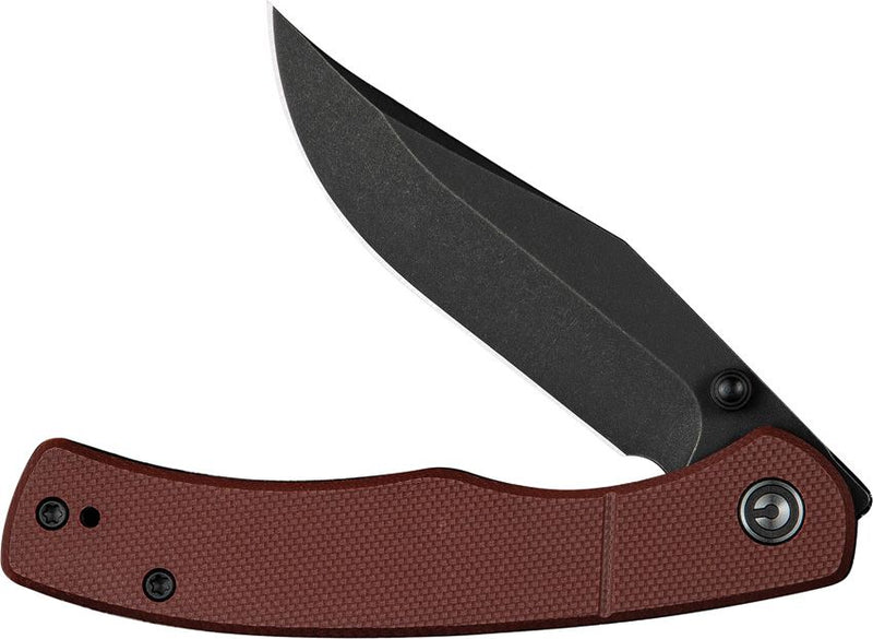 Civivi Clingman Linerlock Burgundy Folding Knife [C23065-2]