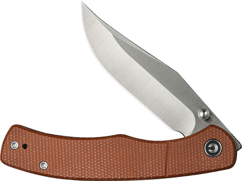 Civivi Clingman Linerlock Brn Mic Folding Knife [C23065-3]