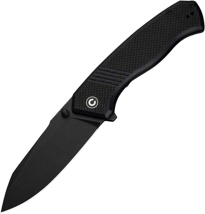 Civivi Placoid Black Coarse G10 (3.67" Black Stonewashed 14C28N) Folding Knife [C23079-1] - product view 1