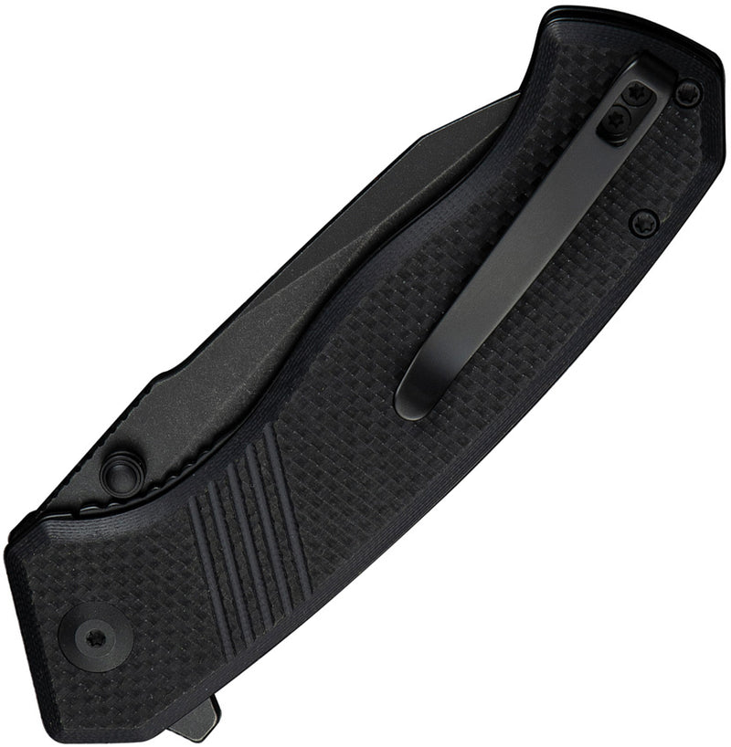 Civivi Placoid Black Coarse G10 (3.67" Black Stonewashed 14C28N) Folding Knife [C23079-1] - product view 2
