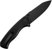Civivi Placoid Black Coarse G10 (3.67" Black Stonewashed 14C28N) Folding Knife [C23079-1] - product view 3