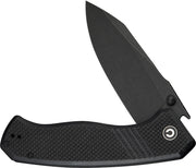 Civivi Placoid Black Coarse G10 (3.67" Black Stonewashed 14C28N) Folding Knife [C23079-1] - product view 4