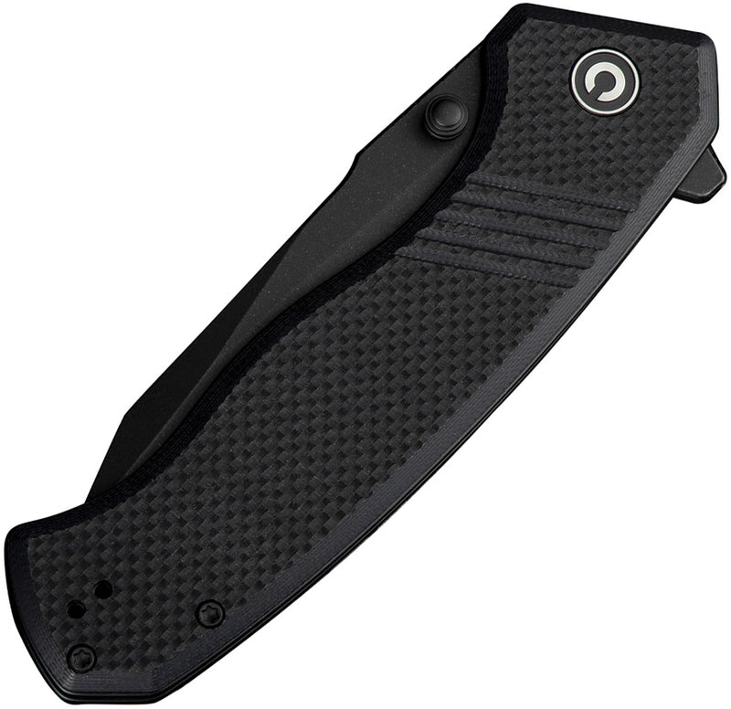Civivi Placoid Black Coarse G10 (3.67" Black Stonewashed 14C28N) Folding Knife [C23079-1] - product view 6