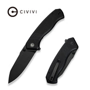 Civivi Placoid Black Coarse G10 (3.67" Black Stonewashed 14C28N) Folding Knife [C23079-1] - product view 7