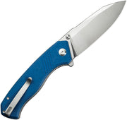 Civivi Placoid Blue Shredded G10 (3.67" Satin Finished 14C28N) Folding Knife [C23079-2] - product view 3