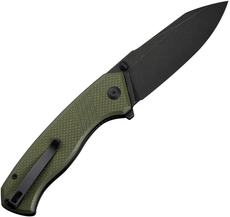 Civivi Placoid OD Green Coarse G10 (3.67" Black Stonewashed 14C28N) Folding Knife [C23079-3] - product view 3
