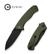 Civivi Placoid OD Green Coarse G10 (3.67" Black Stonewashed 14C28N) Folding Knife [C23079-3] - product view 7