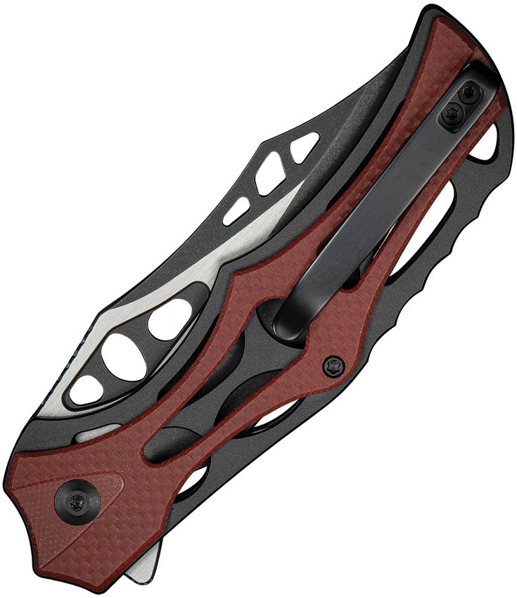 Civivi Biophase Button Lock Burgundy Folding Knife [C23083C-1]