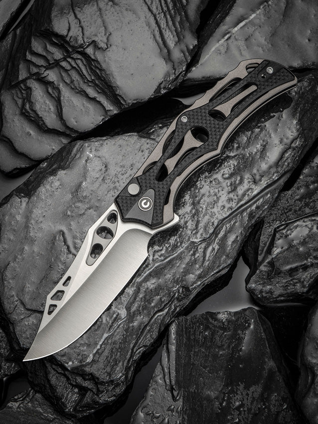 Civivi Biophase Gray, Black Aluminum & Coarse G10 Nitro-V Folding Knife [C23083C-3] - product view 3