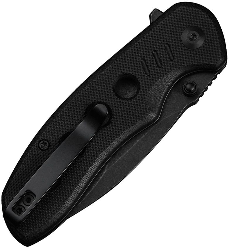 Civivi Triptych Button Lock Black Folding Knife [C23085B-1]