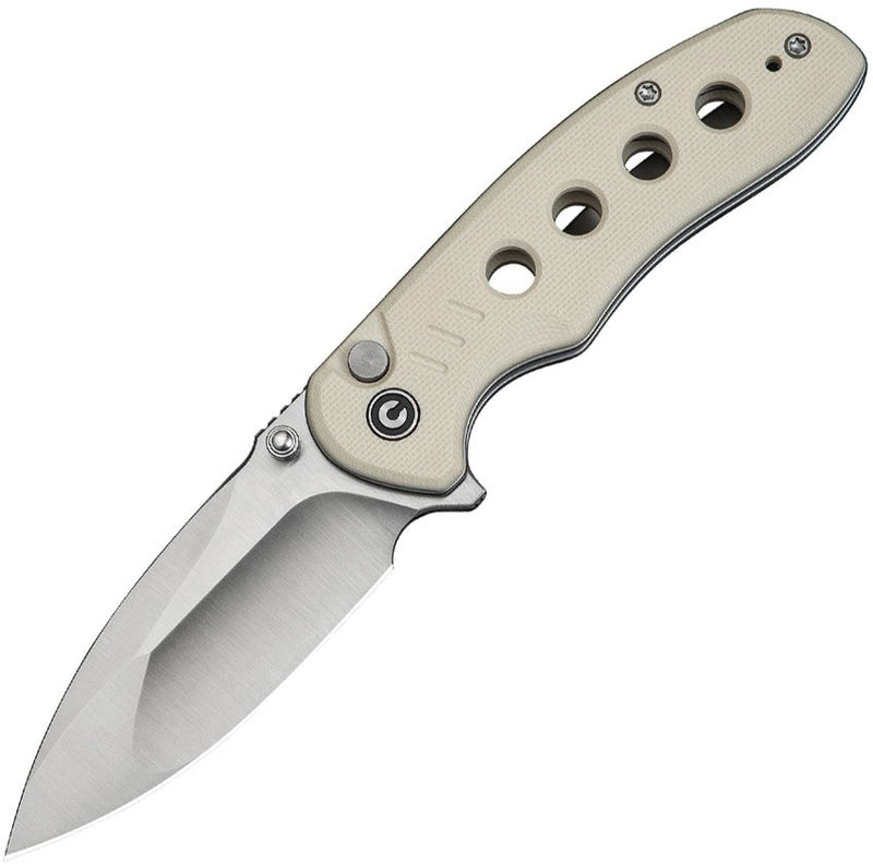 Civivi Triptych Button Lock Ivory Folding Knife [C23085B-2]
