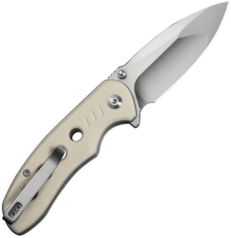 Civivi Triptych Button Lock Ivory Folding Knife [C23085B-2]