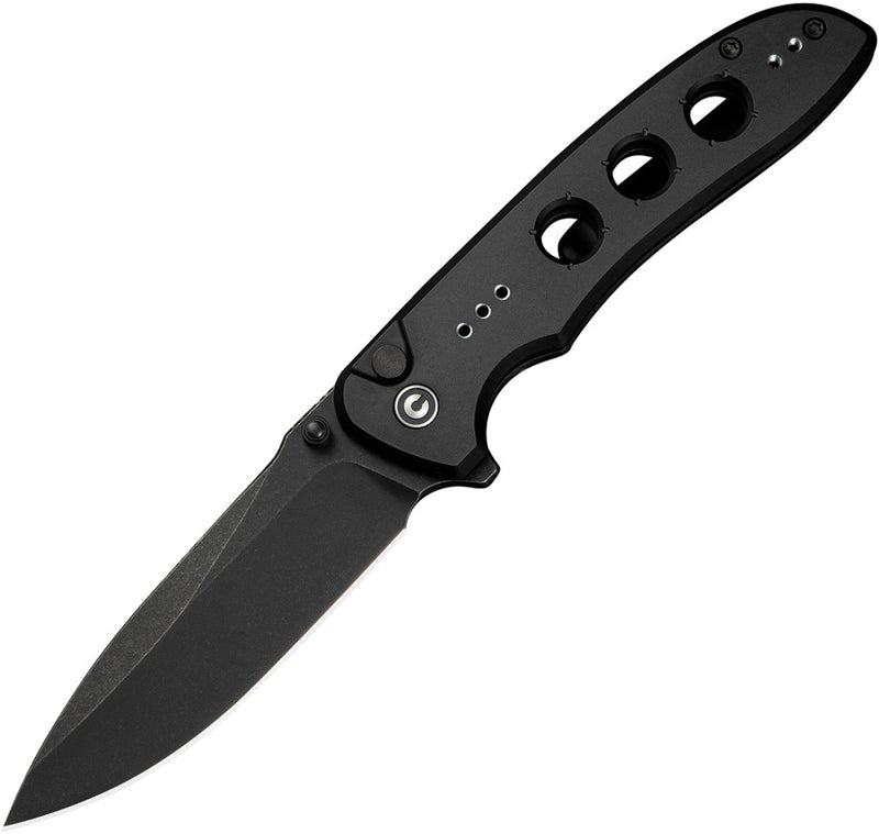 Civivi Hyperpulse Black Aluminum (3.5" Black Stonewashed 14C28N) Folding Knife [C23087A-1] - product view 1