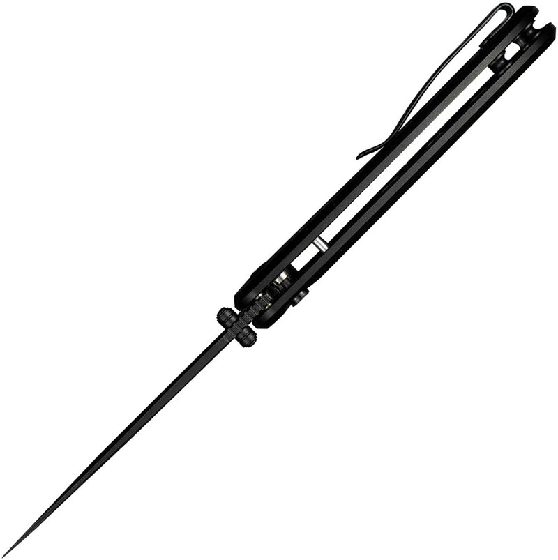 Civivi Hyperpulse Black Aluminum (3.5" Black Stonewashed 14C28N) Folding Knife [C23087A-1] - product view 5