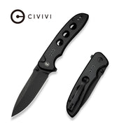 Civivi Hyperpulse Black Aluminum (3.5" Black Stonewashed 14C28N) Folding Knife [C23087A-1] - product view 7