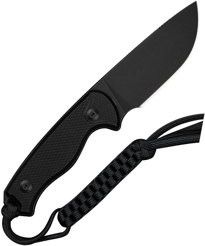 Civivi Timberbark Black G10 (3.2" Black Stonewashed 14C28N) Fixed Blade Knife [C23094-1] - product view 5
