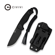 Civivi Timberbark Black G10 (3.2" Black Stonewashed 14C28N) Fixed Blade Knife [C23094-1] - product view 6