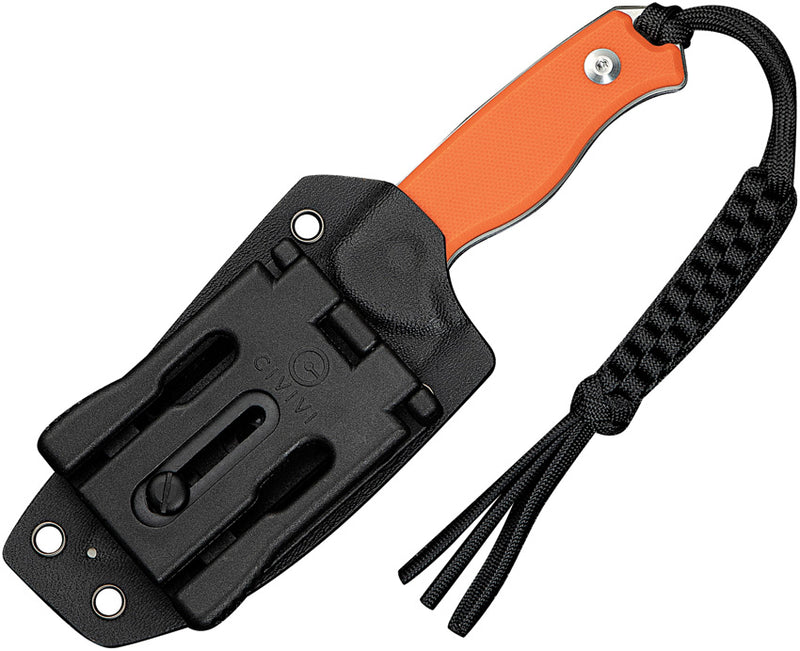 Civivi Timberbark Orange G10 (3.2" Satin Finished 14C28N) Fixed Blade Knife [C23094-2] - product view 4