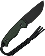 Civivi Timberbark Green Canvas Micarta (3.2" Black Stonewashed 14C28N) Fixed Blade Knife [C23094-3] - product view 3