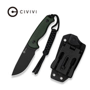 Civivi Timberbark Green Canvas Micarta (3.2" Black Stonewashed 14C28N) Fixed Blade Knife [C23094-3] - product view 7