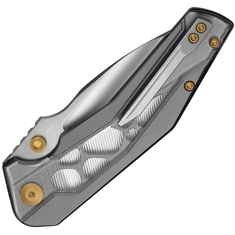 Civivi Wellmax Button Lock Gray Folding Knife [C24008C-1]