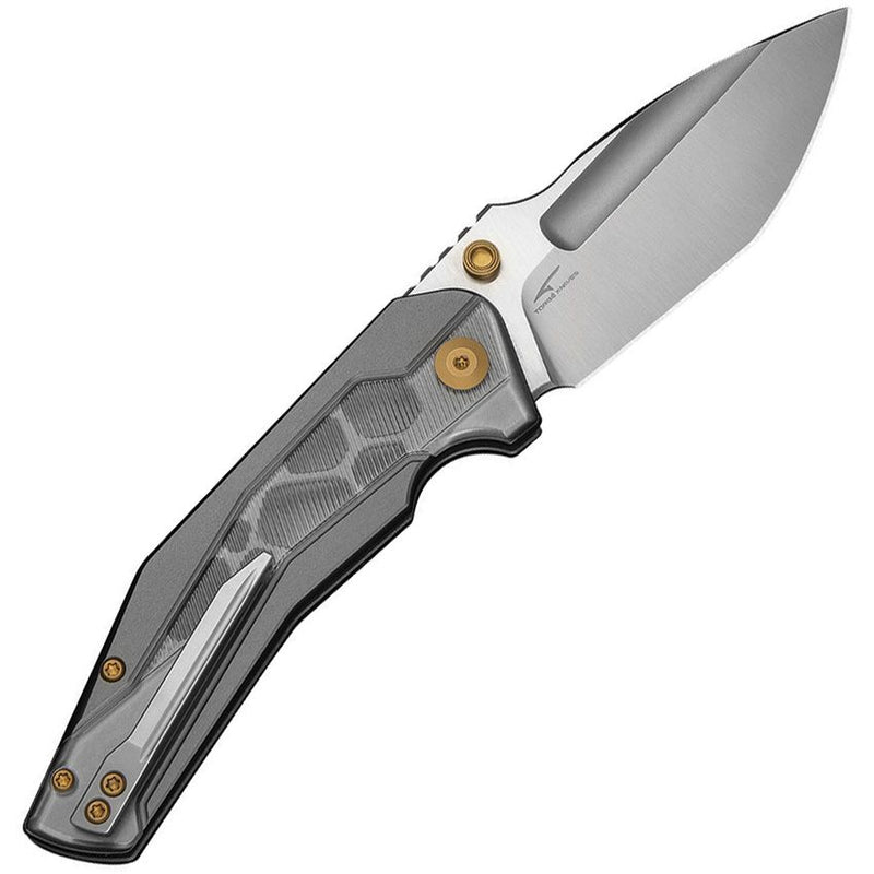 Civivi Wellmax Button Lock Gray Folding Knife [C24008C-1]