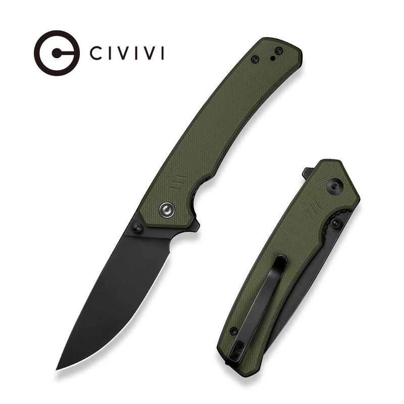 Civivi Merit OD Green G10 (3.28" Black Stonewashed 14C28N) Folding Knife [C24012-2] - product view 7