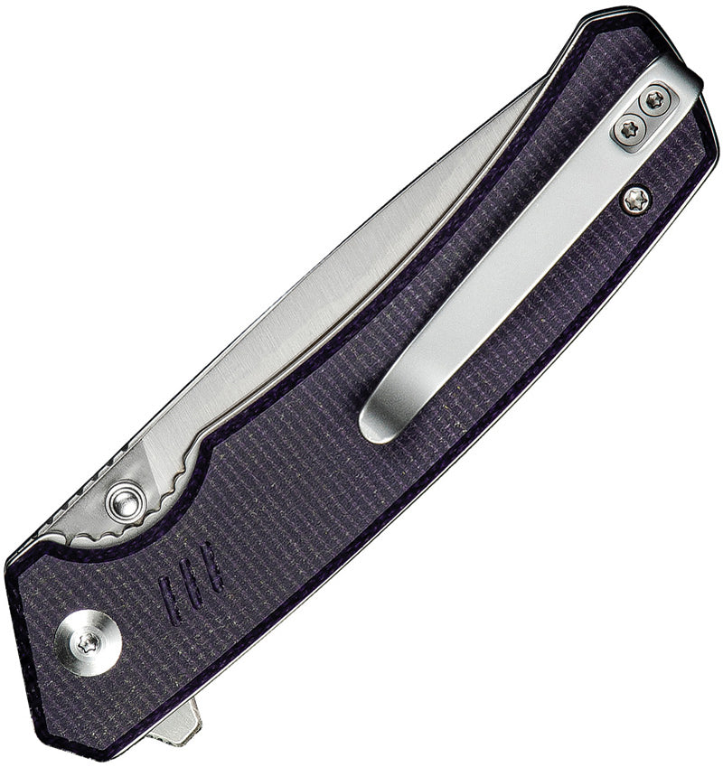 Civivi Merit Purple Canvas Micarta (3.28" Satin Finished 14C28N) Folding Knife [C24012-3] - product view 2