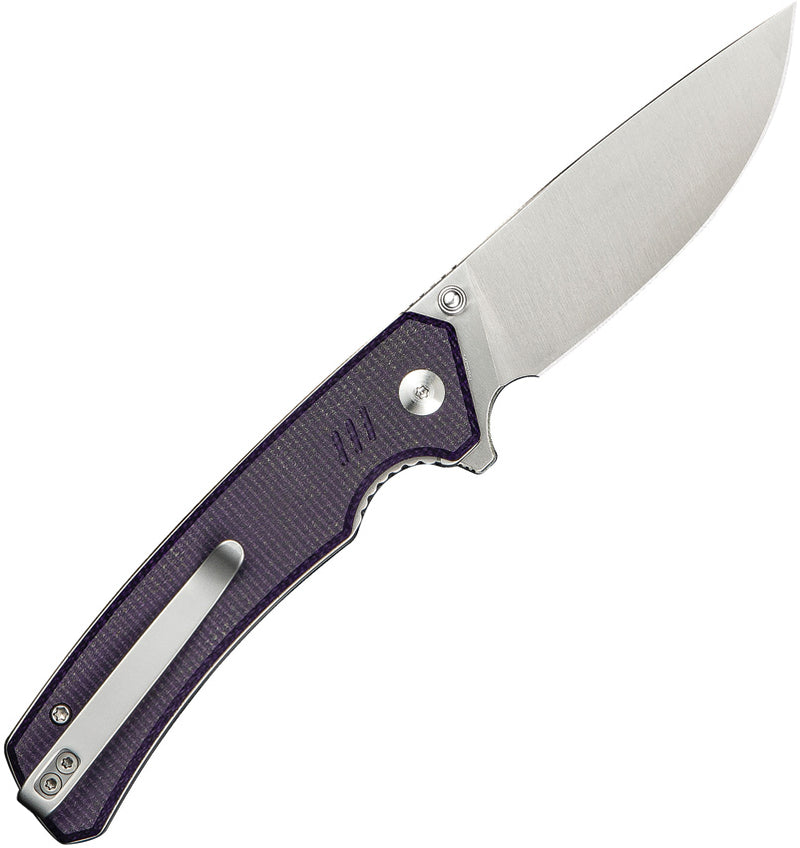 Civivi Merit Purple Canvas Micarta (3.28" Satin Finished 14C28N) Folding Knife [C24012-3] - product view 3