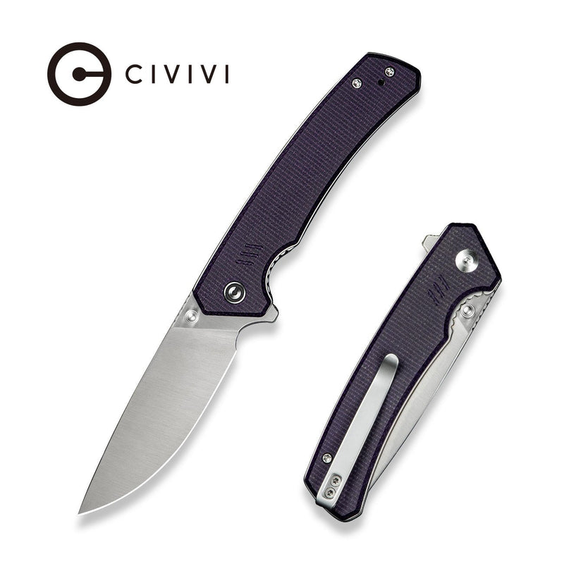 Civivi Merit Purple Canvas Micarta (3.28" Satin Finished 14C28N) Folding Knife [C24012-3] - product view 7