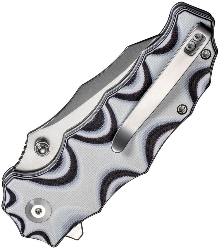 Civivi Natterjack Button Lock Blk/Wht Folding Knife [C24028-3]