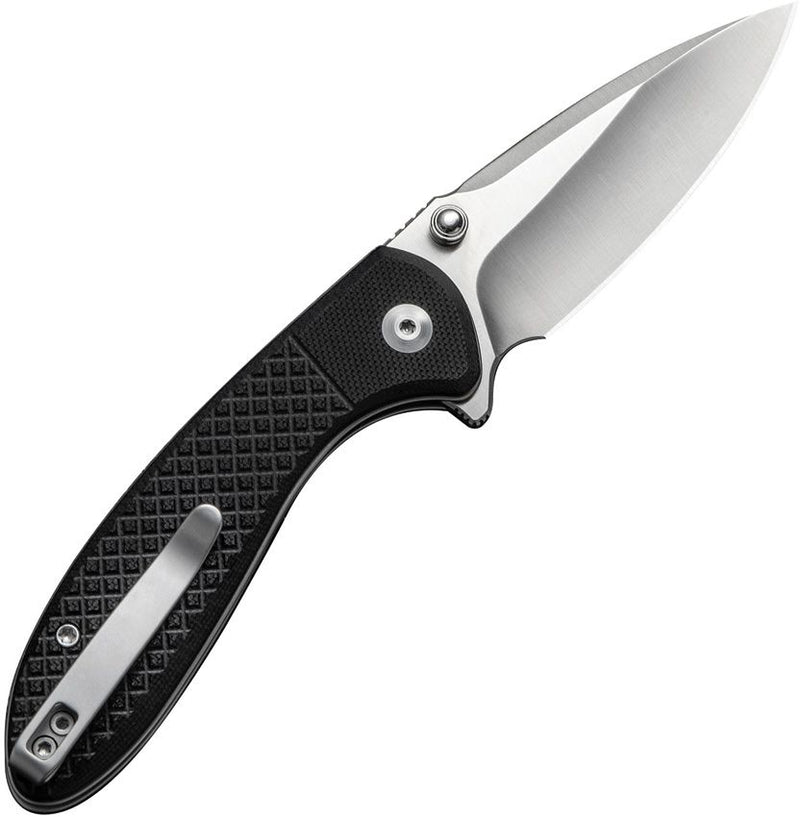 Civivi Faeger Button Lock Black Folding Knife [C24031-1]