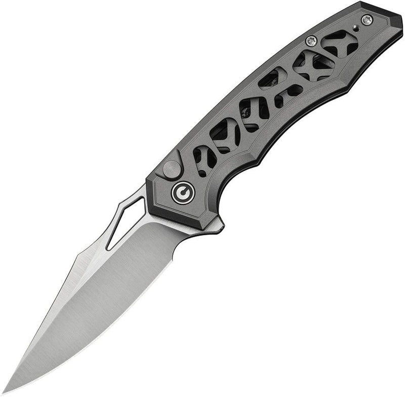Civivi Anaaki Button Lock Gray Folding Knife [C24039-2]