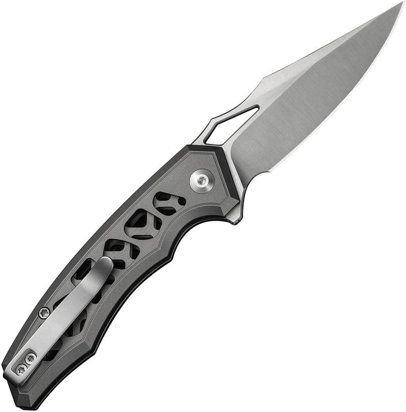 Civivi Anaaki Button Lock Gray Folding Knife [C24039-2]