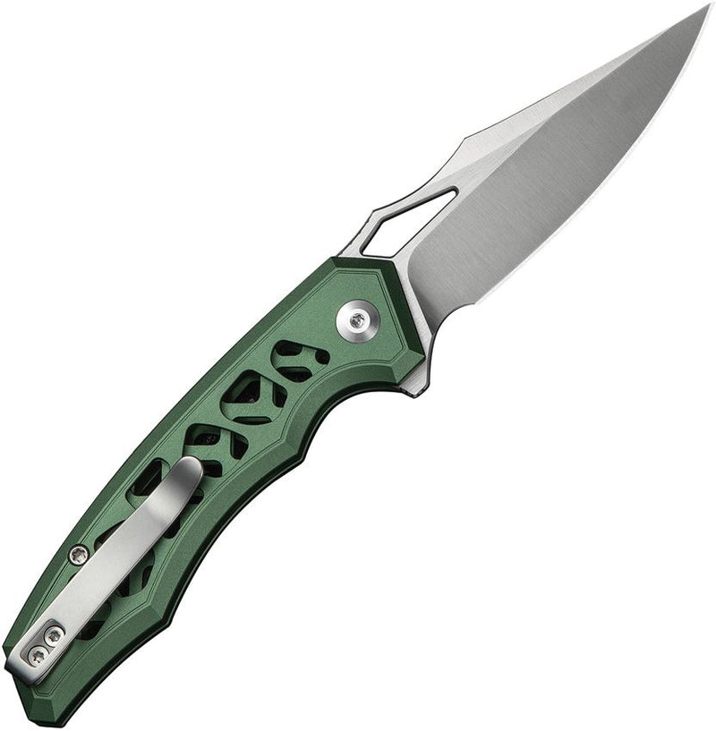 Civivi Anaaki Button Lock Green Folding Knife [C24039-3]