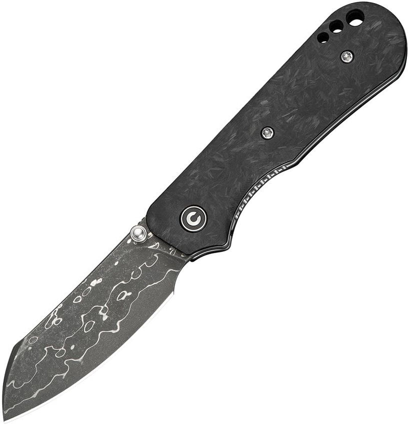 Civivi Crabby Linerlock Damascus Folding Knife [C24055-DS1]