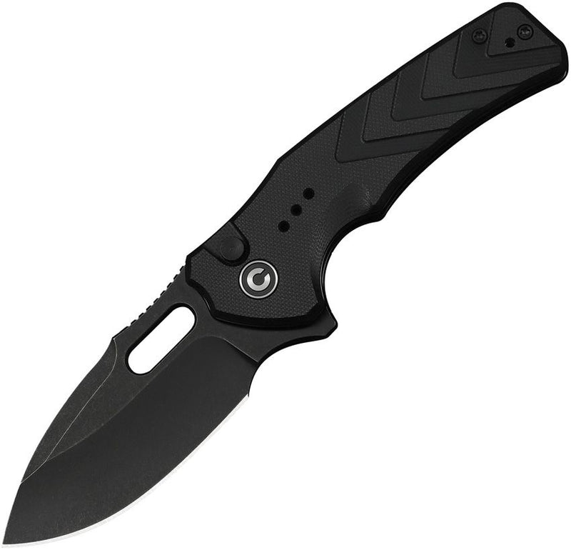 Civivi Vexron Button Lock Black G10 Folding Knife [C24066-1]