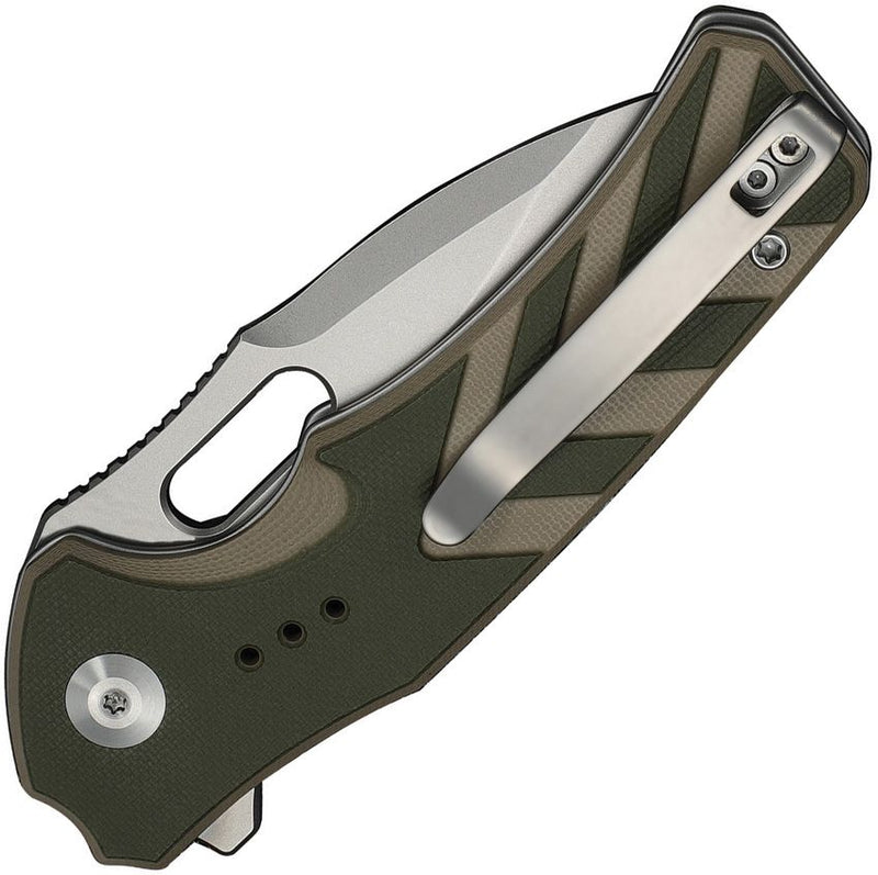 Civivi Vexron Button Lock Grn/Tan Folding Knife [C24066-2]