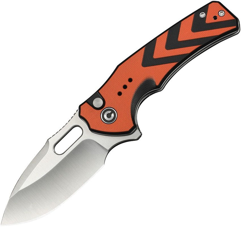Civivi Vexron Button Lock Org/Blk Folding Knife [C24066-3]