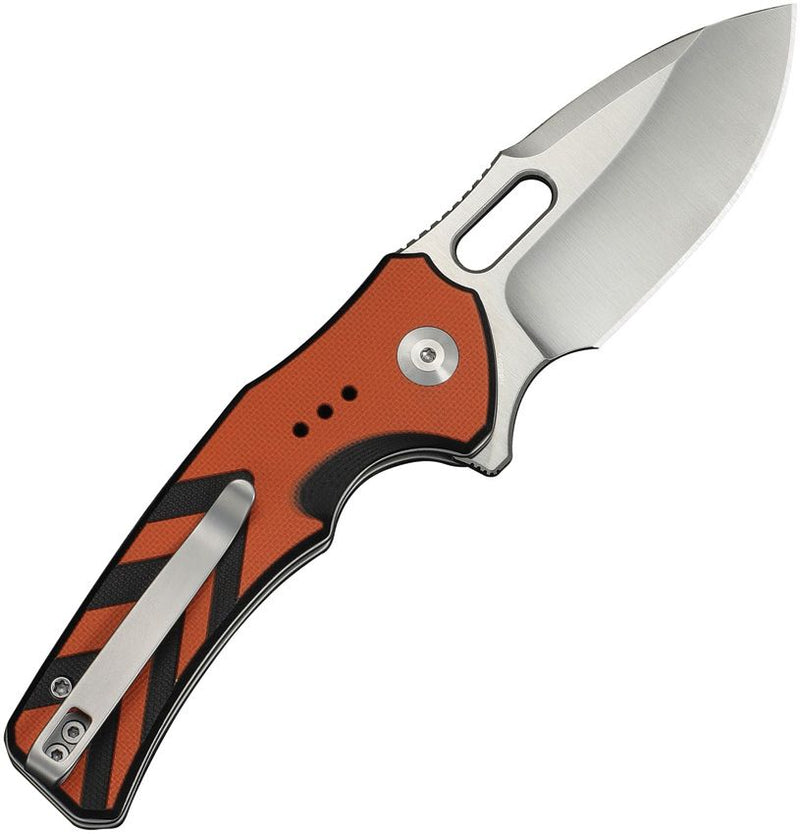 Civivi Vexron Button Lock Org/Blk Folding Knife [C24066-3]