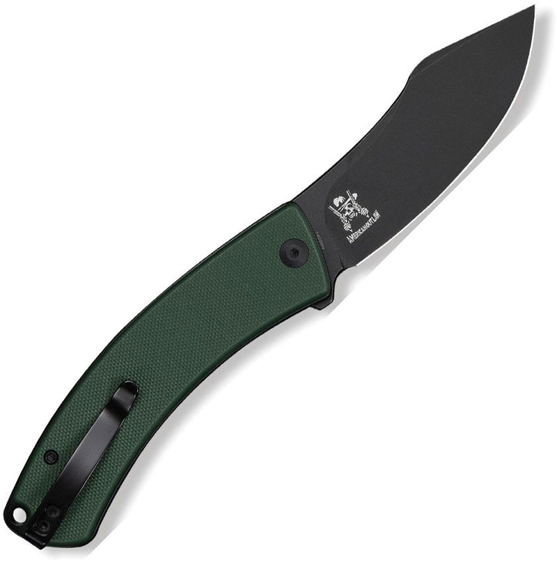 Civivi Outlaw Muk Button Lock Green Folding Knife [C24079-3]
