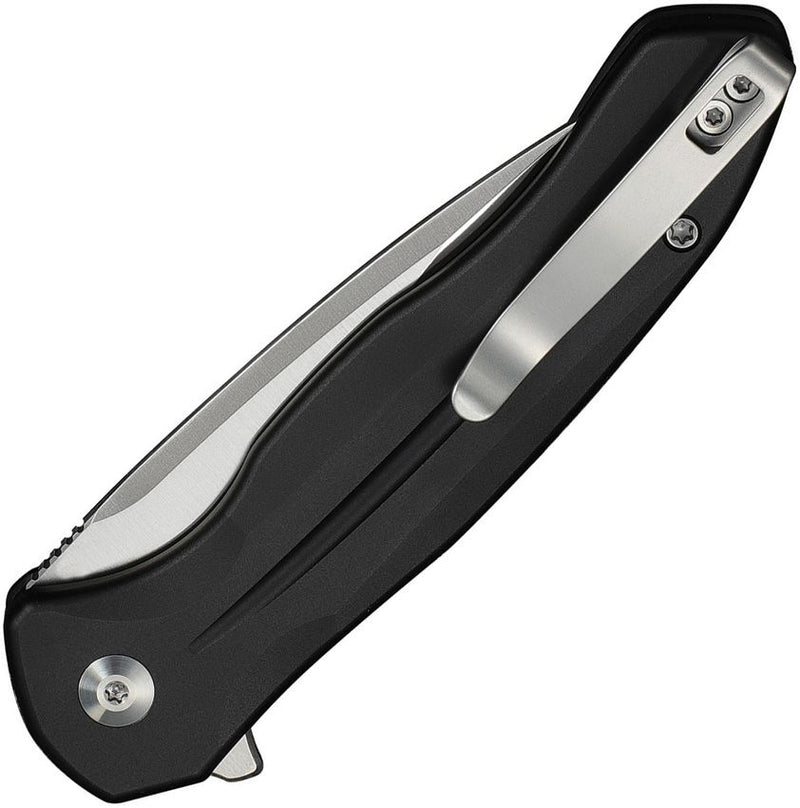 Civivi Kitefin Button Lock Black Al Folding Knife [C24091-1]